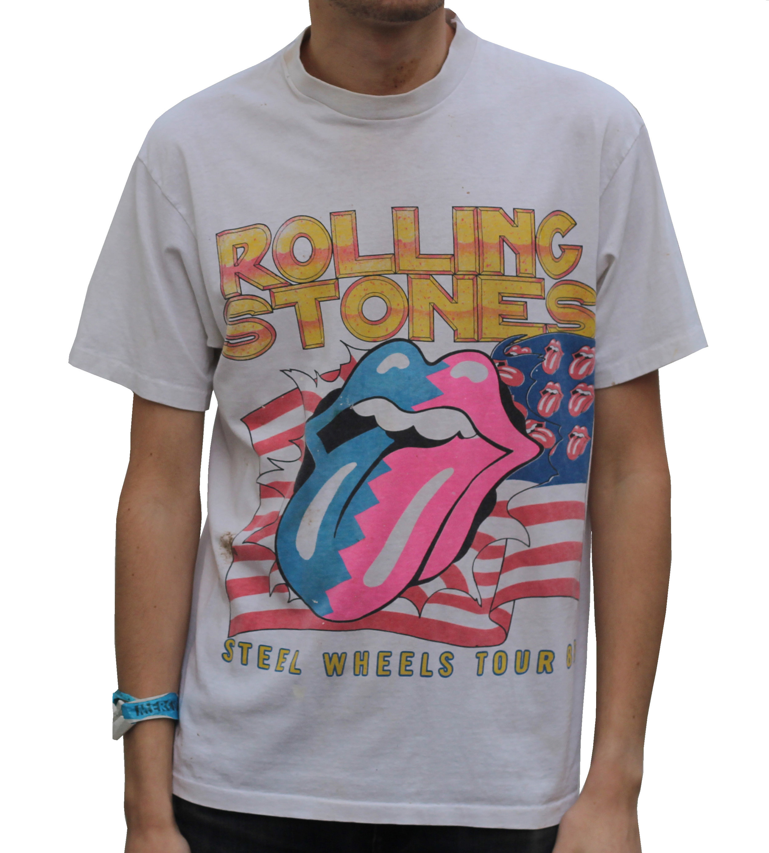 Vintage Rolling Stones 1989 Steel Wheels Tour Shirt (Size L, Fits 